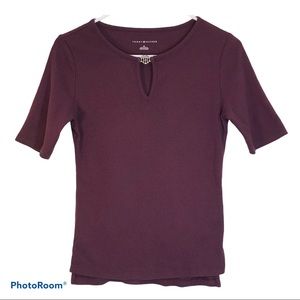 Tommy Hilfiger Plum Short Sleeve T Shirt S